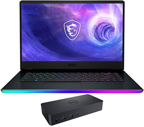 MSI Raider GE66-15 Gaming & Entertainment Laptop (Intel i9-12900HK 14-Core, 64GB DDR5 4800MHz RAM, 2x8TB PCIe SSD RAID 0 (16TB), RTX 3070 Ti, 15.6" 240Hz Win 11 Pro) with D6000 Dock