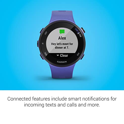 Garmin Forerunner 45s, 39MM Easy-to-Use GPS Running Watch with Garmin Coach Free Training Plan Support, Purple