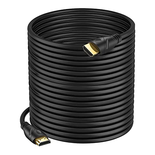 4K HDMI Cable - Rommisie 100FT(HDMI 2.0,18Gbps) Ultra High Speed Gold Plated Connectors,Ethernet Audio Return,Video 4K,FullHD1080p 3D Compatible with Xbox Playstation Arc PS3 PS4 PS9 PC HDTV - Black)