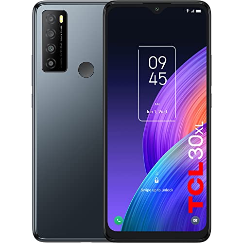 TCL 30XL |2022| Unlocked Cell Phone, 6.82 inch Vast Display, 5000mAh Battery, Android 12 Smartphone, 50MP AI Quad-Camera, 6GB RAM + 64GB ROM, US Version Mobile Phone, Dual Speaker Phone, Night Mist