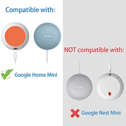 Google Home Mini Wall Mount Holder, Caremoo Space-Saving Design AC Outlet Mount, Perfect Cord Management for Google Home Mini Voice Assistant (White, 1 Pack)