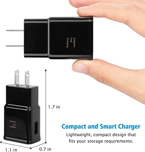 Adaptive Fast Charging Block USB Wall Charger Plug Travel Adapter Android Phone Charger for Samsung Galaxy S22/S22 Ultra/S21/S20/S10/S9/S8/S7/S6 Edge/Note 10 9 8/LG Quick Charger,Cell Phone Charger