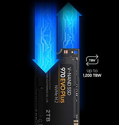 SAMSUNG 970 EVO Plus SSD 2TB - M.2 NVMe Interface Internal Solid State Drive with V-NAND Technology (MZ-V7S2T0B/AM)