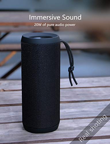 Waterproof Bluetooth Speaker, Gladorn Outdoor Portable Wireless Speakers with 20W Stereo Sound, Bluetooth 5.0, IPX7 Waterproof, 20 Hour Playtime, 360° TWS Stereo Pairing for Home, Travel, Power Bank