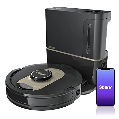 Shark AV2501AE AI Robot Vacuum with XL HEPA Self-Empty Base, Bagless, 60-Day Capacity, LIDAR Navigation, Perfect for Pet Hair, Compatible with Alexa, Wi-Fi Connected, Carpet & Hard Floor, Black