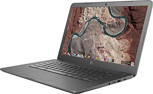2021 HP Chromebook 14 Inch Full HD Display Laptop, Intel Celeron N3350 up to 2.4 GHz, 4GB RAM, 64GB eMMC, WiFi, Webcam, USB Type C, Chrome OS + (Zoom or Google Classroom Compatible) NonTouch - Gray