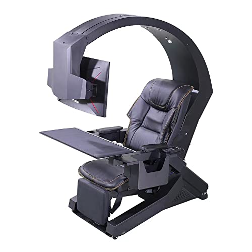 IW-320 Imperator Works Brand Gaming Chair with Massage Genuine Leather Computer Chair for Office and Home for Triple Monitors