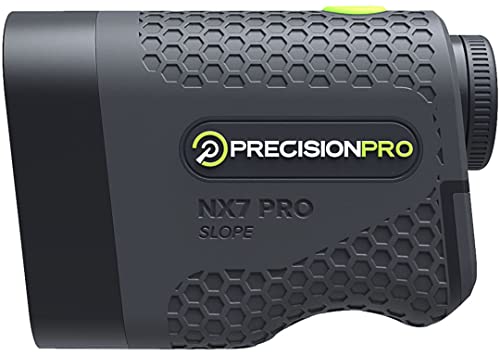 Precision Pro NX7 Pro Golf Rangefinder with Slope - Laser Golf Range Finder Golfing Accessory - Slope, 6X Magnification, Flag Lock with Pulse Vibration, 650+ Yard Range, Case, Golf Laser Rangefinder, The Perfect Range Finder Golfing Accessory