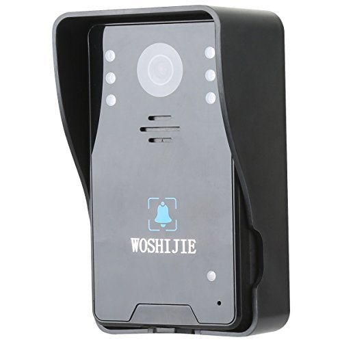 7 Inch Color LCD Wired Video Doorbell Phones Bells Chimes Rainproof Intercom IR Night Vision 1000 TVL HD COMS Camera Home Security Systems Black WOSHIJIE (One Camera Two Monitor)