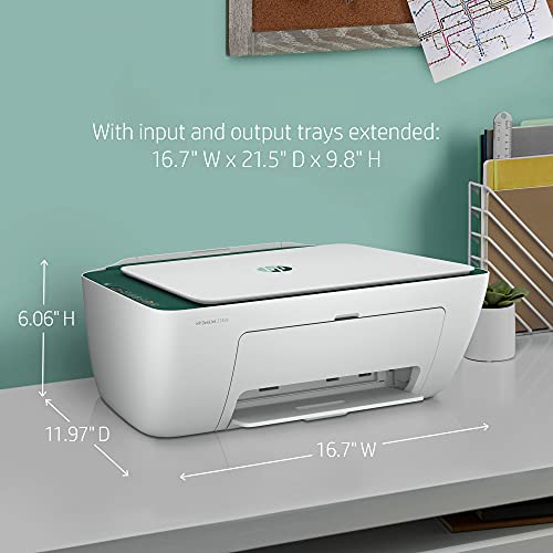 HP DeskJet 2742 Series All-in-One Color Inkjet Printer I Print Copy Scan I Wireless USB Connectivity I Mobile Printing I Up to 4800 x 1200 DPI Up to 7 ISO PPM I Sequoia + Printer Cable