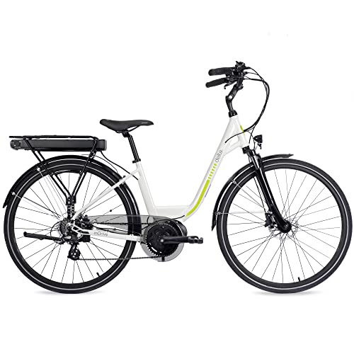 Delta Cycle & Home Electric Bike - 396Wh Lithium-Ion Battery, 55 Miles On Single Charge 16 MPH, 7 Speed Shimano Gear System, Front Rear Disc Brakes Safety Lights, Storage Rack Kickstand (BM1000)