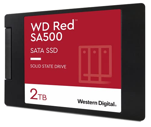 Western Digital 2TB WD Red SA500 NAS 3D NAND Internal SSD - SATA III 6 Gb/s, 2.5"/7mm, Up to 560 MB/s - WDS200T1R0A