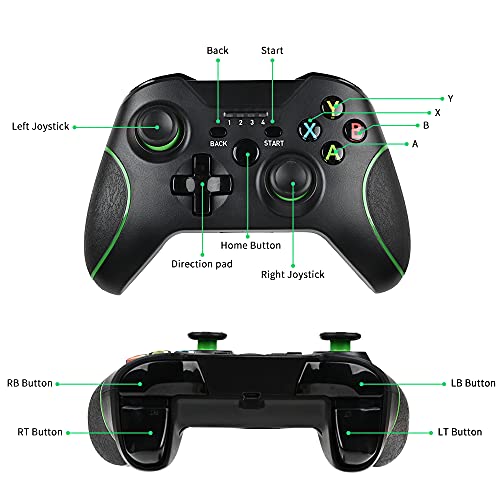 Xbox One Wireless Controller, Zamia Game Controller Gamepad 2.4GHZ Game Controller Compatible with Xbox One/One S/One X/One Series X/S /Elite/PC Windows 7/8/10 with Built-in Dual Vibration（black）