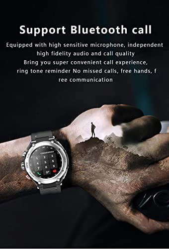 2 PC Guiqu Smart Watch with 6D Stereo Bluetooth Earbuds, 1.3 in Touch HD Screen, IP67 Waterproof Pedometer, Call Receive, 15 Days Battery Life, GPS Sports Watch for Android Phones and iOS Compatible