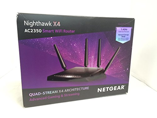Netgear R7500-200NAS Nighthawk X4 Ultimate Gaming Router - AC2350 4X4 MU-MIMO Dual Band WiFi Gigabit Router (R7500v2) with Open Source Support. Compatible with Amazon Echo/Alexa
