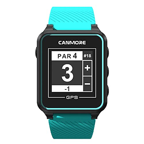 CANMORE TW-353 GPS Golf Watch - Essential Golf Course Data and Score Sheet - Minimalist & User Friendly - 38,000+ Free Courses Worldwide - 4ATM Waterproof - 1-Year Warranty - Turquoise