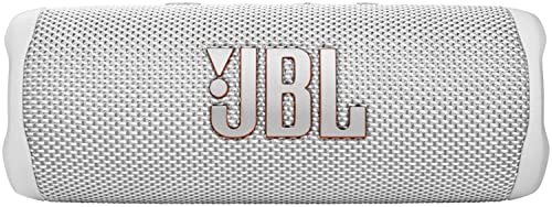 JBL FLIP 6 Portable Wireless Bluetooth Speaker IP67 Waterproof On-The-Go Bundle with Authentic Boomph Hardshell Protective Case - White