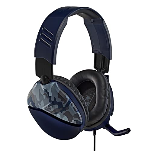 Turtle Beach Recon 70 Multiplatform Gaming Headset for Xbox Series X, Xbox Series S, Xbox One, PS5, PS4, PlayStation, Nintendo Switch, Mobile, & PC with 3.5mm-Flip-to-Mute Mic, 40mm Speakers-Blue Camo