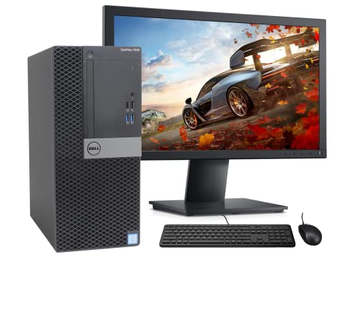 Dell OptiPlex 7040 Tower Computer PC Intel Core i7 Processor, [ 16GB Ram, 256GB SSD + 1TB HDD ] Wireless WiFi New 27 Inch 4k Gaming Monitor, AMD Radeon RX-550 4GB GDDR5 Graphics, Windows 10 (Renewed)