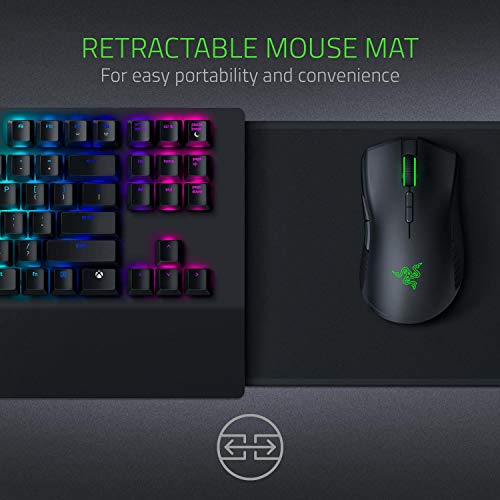 Razer Turret Wireless Mechanical Gaming Keyboard & Mouse Combo for PC, Xbox One, Xbox Series X & S: Chroma RGB/Dynamic Lighting - Retractable Magnetic Mouse Mat - 40hr Battery, Classic Black