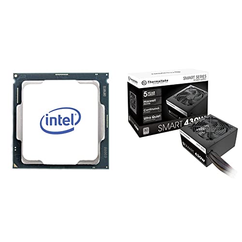 Intel Core i3-10100 Desktop Processor 4 Cores up to 4.3 GHz  LGA1200 (Intel 400 Series Chipset) 65W, Model Number: BX8070110100 & Thermaltake Smart 430W 80+ Black Continuous Power ATX 12V V2.3/EPS