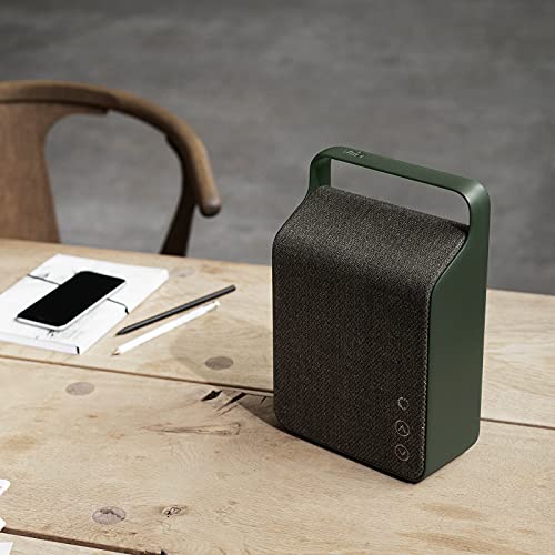 Vifa Oslo Bluetooth Speaker | Nordic Design | Perfect Portable Wireless Speaker with Pure Sound, Compact Rechargeable Hi-Resolution Bluetooth Portable Speaker - Pine Green