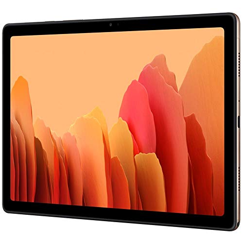 Samsung Galaxy Tab A7 10.4" (2020, WiFi + Cellular) 32GB 4G LTE Tablet & Phone (Makes Calls) GSM Unlocked, International Model w/US Charging Cube - SM-T505 (WiFi + Cellular, Gold)