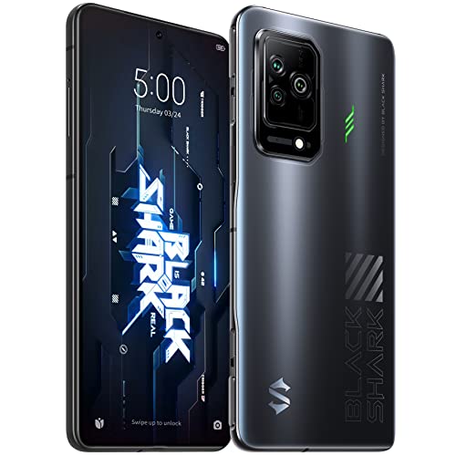 Black Shark 5 Unlocked Gaming Smartphone, 12GB + 256GB 5G Cell Phone, 6.67" E4 144Hz Display Mobile Phone, Snapdragon 870 + LPDDR5 + UFS3.1, 64MP Camera, 120W Charging with 4650mAh (Mirror Black)