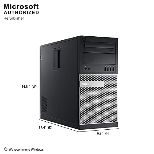 Dell Optiplex 7010 Tower Desktop Computer, Intel i7-3770 Upto 3.9GHz, HD Graphics 4000 4K Support, 32GB RAM, 2TB SSD, DisplayPort, HDMI, DVD, AC Wi-Fi, Bluetooth - Windows 10 Pro (RENEWED)