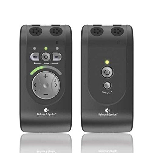 Bellman & Symfon DOMINO PRO Wireless Listening System - with Earbuds and Neck Loop (Use with Hearing Aids equipped with T-coil), Hearing Amplifier Receiver + Transmitter, Digital FM System, Noise Cancelling