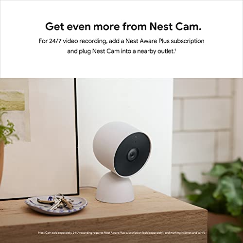 Google Nest Cam Stand - Wired Tabletop Stand for Nest Cam (Battery) Only - Snow