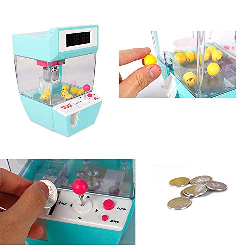 Emilykylie Catcher's Alarm Clock Slot Machine Game Machine Candy Hanging Doll Claw Claw Machine Arcade Children's Automatic Toys,Green