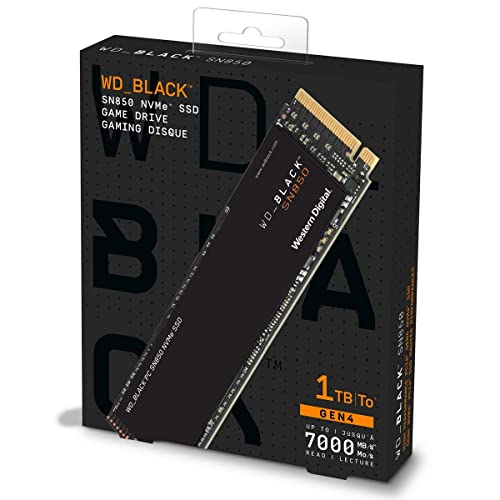 Western Digital WD 1TB WD_Black SN850 NVMe PCIe 4.0 M.2 Internal Gaming SSD Without Heatsink