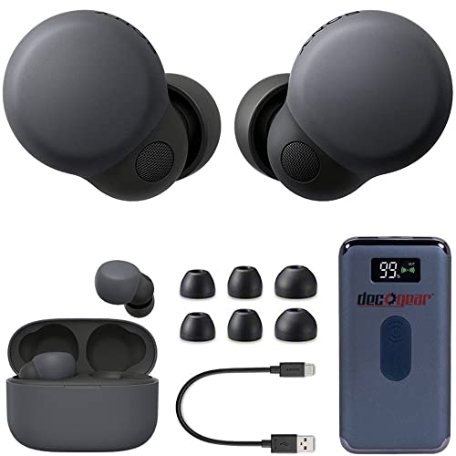 Sony WFLS900N/B LinkBuds S Truly Wireless Noise Canceling Earbuds (Black) Bundle with Bundle with Deco Gear Portable Charger