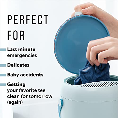 Mini Portable Washing Machine for Small Laundry Loads – Compact Apartment Washing Machine With Quick and Quiet Operation – Convenient Countertop Washing Machine for Your Home – Delicates Washer (Blue)