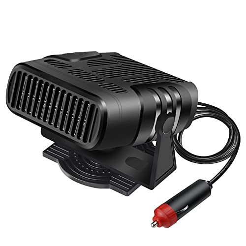 Car Heater Defroster, 2 in 1 Auto Car Windshield Heater Cooling Fan Plug into Cigarette Lighter 12V 120W Auto Defogger 360° Rotatable Fast Heating Quickly Defrost