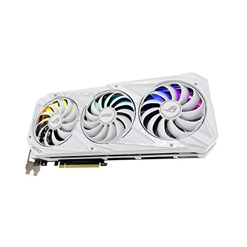 ASUS ROG STRIX NVIDIA GeForce RTX™ 3090 White OC Edition Gaming Graphics Card (PCIe 4.0, 24GB GDDR6X, HDMI 2.1, DisplayPort 1.4a, White color scheme, Axial-tech Fan Design, 2.9-slot, Super Alloy Power