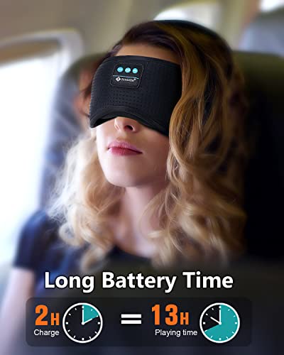 Sleep Headphone, Bluetooth Wireless White Noise Sleeping Eye Mask,3D Breathable Sleep Mask with Timer for Sleeping Travel Relaxation, Meditation, Cool Gadgets for Women Man