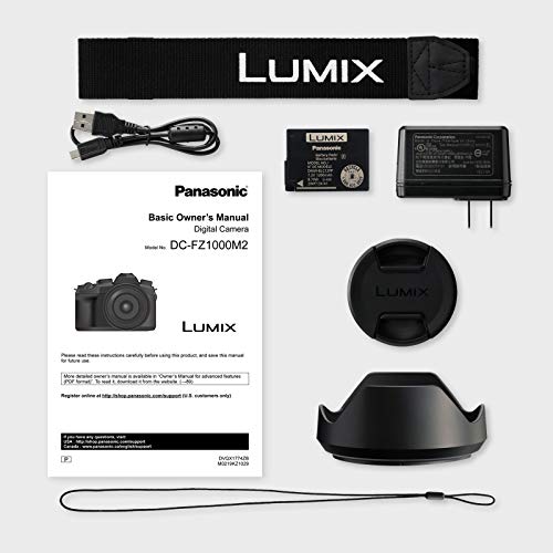 Panasonic LUMIX FZ1000 II 20.1MP Digital Camera, 16x 25-400mm LEICA DC Lens, 4K Video, Optical Image Stabilizer and 3.0-inch Display – Point and Shoot Camera - DC-FZ1000M2 (Black)