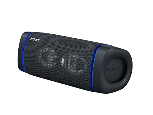 Sony SRS-XB33 EXTRA BASS Wireless Bluetooth Portable Speaker, IP67 Waterproof & Durable for Home, Outdoor, and Travel, 24 Hour Battery, Party Lights, USB Type-C, and Speakerphone, Black