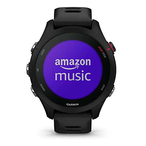 Garmin Forerunner® 255S Music, Smaller GPS Running Smartwatch with Music, Advanced Insights, Long-Lasting Battery, Black