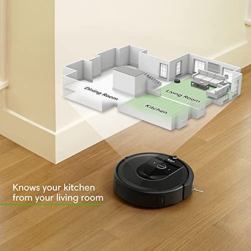 iRobot Roomba i7 (7150) Robot Vacuum- Wi-Fi Connected, Smart Mapping, Compatible with Alexa, Ideal for Pet Hair, Works with Clean Base, Black (Renewed)