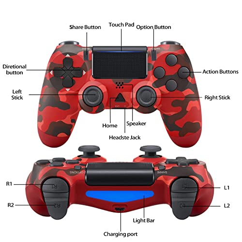 PS4 Controller Wireless Game Compatible with PS4 with/Game Joystick/Touch Pad/Audio Function