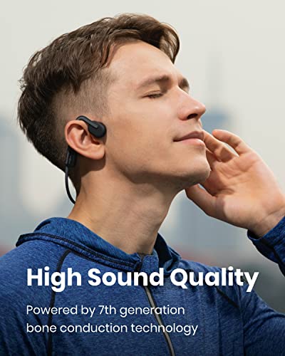 Shokz OpenMove - Open-Ear Bluetooth Sport Headphones - Bone Conduction Wireless Earphones - Sweatproof for Running and Workouts, with Sticker Pack (Grey)