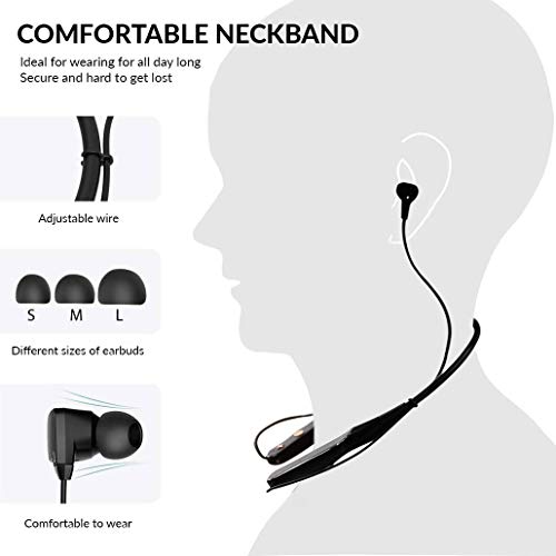 Neosonic Rechargeable Hearing Amplifier to Aid TV Watching, Wireless Neckband Headphones for Seniors & Adults, Conversation Assist Device with Remote Microphone Noise Cancelling - NW10