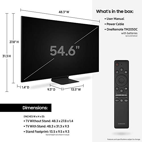 SAMSUNG 55-Inch Class QLED 4K UHD Q90T Series Quantum HDR Smart TV w/Ultra Viewing Angle, Adaptive Picture, Gaming Enhancer, Alexa Built-in (QN55Q90TDFXZA, 2020 Model)