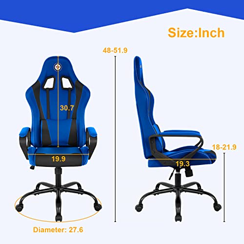 PC Gaming Chair Ergonomic Office Chair Desk Chair PU Leather Computer Chair High Back Racing Chair with Lumbar Support Armrest for Home Office