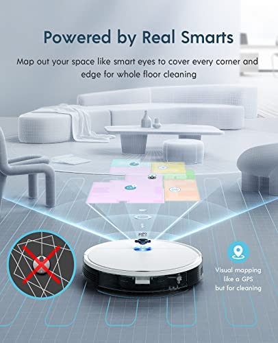 yeedi Vac Station Robot Vacuum and Mop, Self-Emptying 3 in 1, 30 Days Auto Empty, 3000Pa Suction, Carpet Detect, Smart Mapping, Editable Map, Clean Schedule, Virtual Boundary, 200mins Runtime