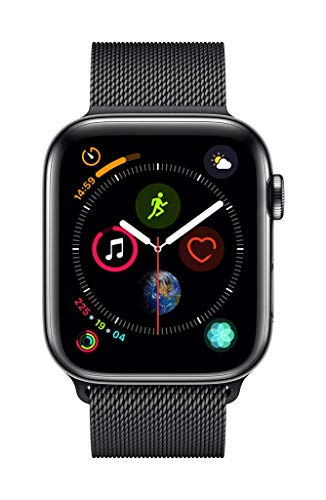 Apple Watch Series 4 (GPS + Cellular, 44mm) - Space Black Stainless Steel Case with Space Black Milanese Loop