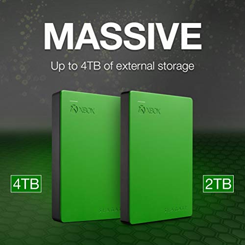 Seagate (STEA4000402) Game Drive for Xbox 4TB External Hard Drive Portable HDD – Designed for Xbox One ,Green